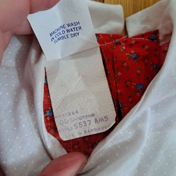 Vintage Girls Size 5 Polly Flinders Hand Smocked Dress Embroidered Sleeveless - Picture 4 of 10